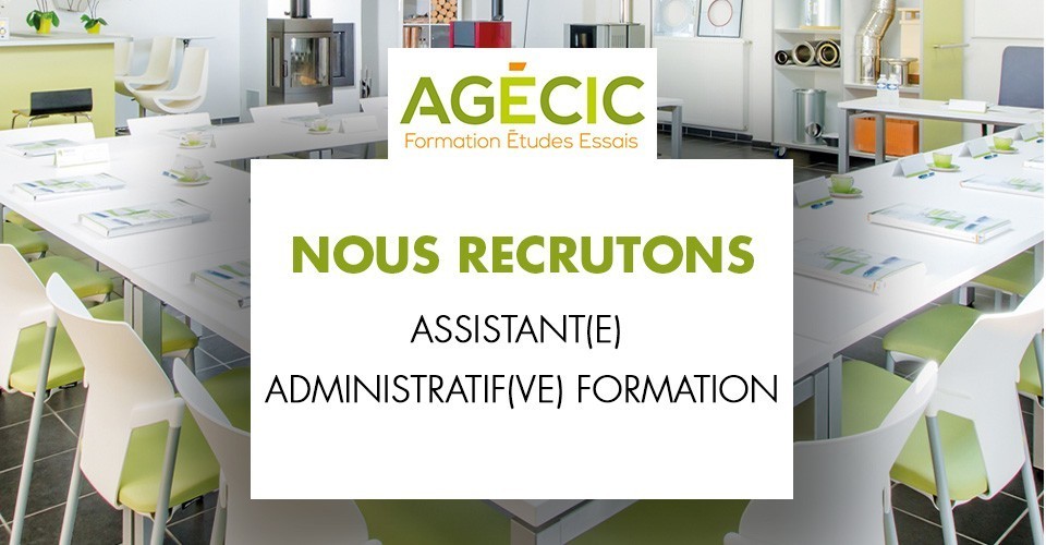 AGECIC recrute un(e) assistant(e) administratif(ve) formation basé(e) sur Granzay-Gript (79) AGÉCIC AGECIC recrute un(e) assistant(e) administratif(ve) formation basé(e) sur Granzay-Gript (79) AGÉCIC